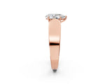 Rose gold Pear Cut Diamond Channel Set Solitaire Ring with Four-Prong Setting_14