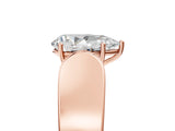 Rose gold Pear Cut Diamond Channel Set Solitaire Ring with Four-Prong Setting_17