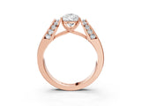 Rose gold Pear Cut Diamond Channel Set Solitaire Ring with Four-Prong Setting_27