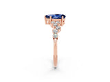 Rose gold Pear Cut Diamond Cluster Pavé Band with Four-Prong Setting_2