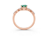 Rose gold Pear Cut Diamond Cluster Pavé Band with Four-Prong Setting_3