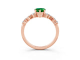 Rose gold Pear Cut Diamond Cluster Pavé Band with Four-Prong Setting_3