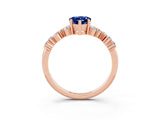 Rose gold Pear Cut Diamond Cluster Pavé Band with Four-Prong Setting_3