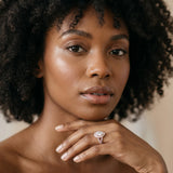 Rose gold Pear Cut Diamond Double Halo Ring with Split Shank and Prong Setting_44