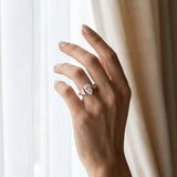 Rose gold Pear Cut Diamond Engagement Ring with Baguette Side Stones and Channel Set Band_13