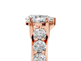 Rose gold Pear Cut Diamond Engagement Ring with Pavé Band and Four-Prong Setting_20