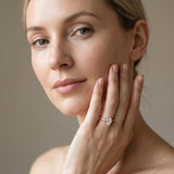 Rose gold Pear Cut Diamond Engagement Ring with Side Stone Accents and Four-Prong Setting_14
