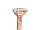 Rose gold Pear Cut Diamond Engagement Ring with Side Stone Accents and Four-Prong Setting_28