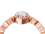 Rose gold Pear Cut Diamond Milgrain Marquise Band with Prong Setting_7