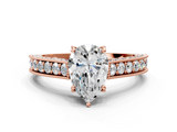 Rose gold Pear Cut Diamond Pave Band with Four-Prong Setting_34
