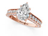 Rose gold Pear Cut Diamond Pave Band with Four-Prong Setting_35