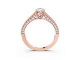 Rose gold Pear Cut Diamond Pave Band with Four-Prong Setting_37