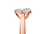 Rose gold Pear Cut Diamond Solitaire Engagement Ring with Cathedral Setting and Four-Prong Mount_267