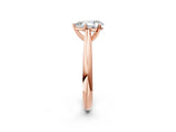 Rose gold Pear Cut Diamond Solitaire Engagement Ring with Cathedral Setting and Four-Prong Mount_28