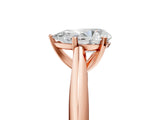Rose gold Pear Cut Diamond Solitaire Engagement Ring with Cathedral Setting and Four-Prong Mount_85