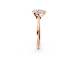 Rose gold Pear Cut Diamond Solitaire Engagement Ring with Classic Band and Four-Prong Setting_27