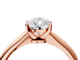 Rose gold Pear Cut Diamond Solitaire Engagement Ring with Classic Band and Four-Prong Setting_29