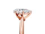 Rose gold Pear Cut Diamond Solitaire Engagement Ring with Classic Band and Four-Prong Setting_30