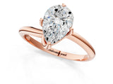 Rose gold Pear Cut Diamond Solitaire Engagement Ring with Four-Prong Setting and Classic Band_20