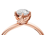 Rose gold Pear Cut Diamond Solitaire Engagement Ring with Four-Prong Setting and Classic Band_23