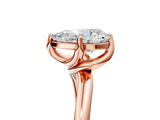 Rose gold Pear Cut Diamond Solitaire Engagement Ring with Four-Prong Setting and Classic Band_24