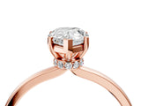 Rose gold Pear Cut Diamond Solitaire Ring with Classic Band and Four-Prong Setting_7