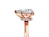 Rose gold Pear Cut Diamond Solitaire Ring with Classic Band and Four-Prong Setting_8