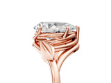 Rose gold Pear Cut Diamond Solitaire Ring with Twist Band and Four-Prong Setting_78