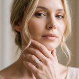 Rose gold Pear Cut Diamond Solitaire Ring with Twisted Band and Pavé Accents_44