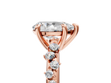 Rose gold Pear Cut Diamond Vine Band with Four-Prong Setting_42