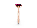 Rose gold Pear Cut Garnet Solitaire Engagement Ring with Cathedral Setting and Four-Prong Mount_80