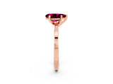 Rose gold Pear Cut Garnet Solitaire Engagement Ring with Classic Band and Four-Prong Setting_26