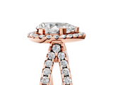 Rose gold Pear Cut Halo Split Shank Pave Set Ring_71