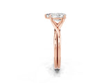 Rose gold Pear Cut Moissanite Solitaire Twist Band Prong Setting Ring_38