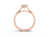 Rose gold Pear Cut Moissanite Solitaire Twist Band Prong Setting Ring_39