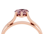 Rose gold Pear Cut Morganite Solitaire Twist Band Prong Setting Ring_40