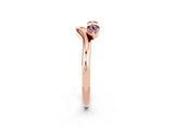 Rose gold Pear Cut Morganite Two-Stone Open Band Ring with Prong Setting_8