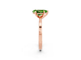 Rose gold Pear Cut Peridot Solitaire Engagement Ring with Classic Band and Four-Prong Setting_26