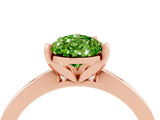 Rose gold Pear Cut Peridot Solitaire Engagement Ring with Classic Band and Four-Prong Setting_28