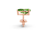 Rose gold Pear Cut Peridot Stud Earrings_20
