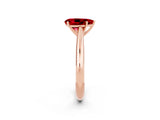 Rose gold Pear Cut Ruby Solitaire Engagement Ring with Cathedral Setting and Four-Prong Mount_20