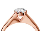Rose gold Pear Cut Solitaire Diamond Ring with Six-Prong Setting and Classic Band_7
