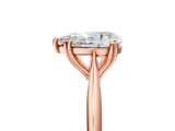 Rose gold Pear Cut Solitaire Diamond Ring with Six-Prong Setting and Classic Band_8