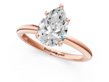 Rose gold Pear Cut Solitaire Engagement Ring with Four-Prong Setting and Classic Band_41