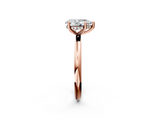 Rose gold Pear Cut Solitaire Engagement Ring with Four-Prong Setting and Classic Band_42
