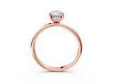 Rose gold Pear Cut Solitaire Engagement Ring with Four-Prong Setting and Classic Band_43