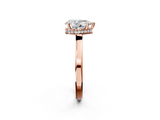 Rose gold Pear Cut Solitaire Engagement Ring with Four-Prong Setting on a Classic Band_39