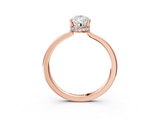 Rose gold Pear Cut Solitaire Engagement Ring with Four-Prong Setting on a Classic Band_40