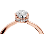 Rose gold Pear Cut Solitaire Engagement Ring with Four-Prong Setting on a Classic Band_41