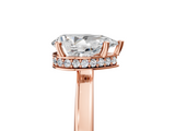 Rose gold Pear Cut Solitaire Engagement Ring with Four-Prong Setting on a Classic Band_42
